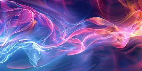 Obraz premium Wellness Waves: Abstract Design with Fluid Motions Depicting Positive Energy and Movement