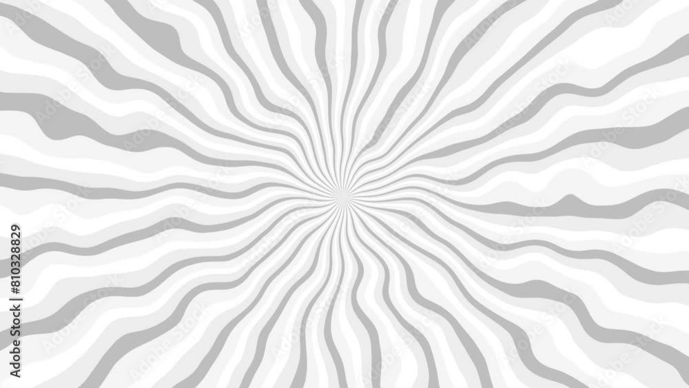 Poster background animated white gray spiral wave shape motion rotated loop