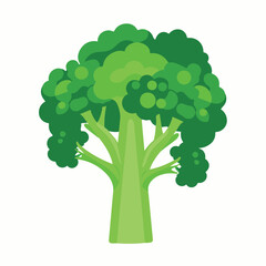 Broccoli in cartoon, doodle style. Image for t-shirt, web, mobile apps and ui. Isolated 2d vector illustration in logo, icon, sketch style, Eps 10. AI Generative