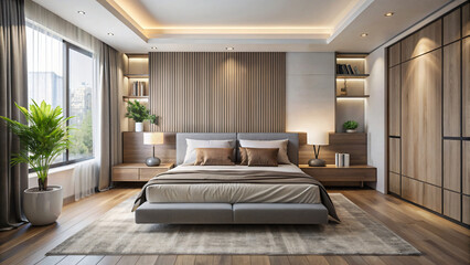 Contemporary Bed Room with Modern Interior Design