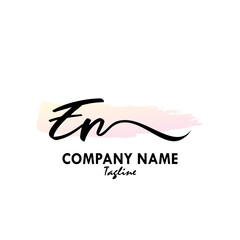 ER Watercolor Initial Logo Design Vector