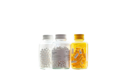 Three pill bottles