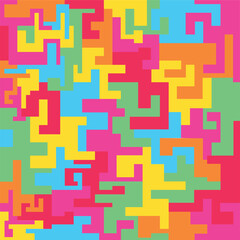 Patron de vecotores estilo pixeles de colores con inspiracion en tonos brillantes