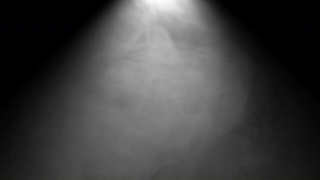 White spotlight with smoke. Computer generated 3d render