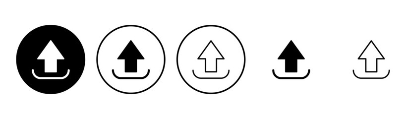 Upload icon set. load data symbol