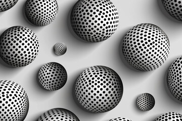 Dotwork 3D Spheres vector background. Sand grain effect. Black noise stipple dots. Abstract noise dotwork balls. Black dots grunge round elements. Stipple circles. Dotted vector spheres.