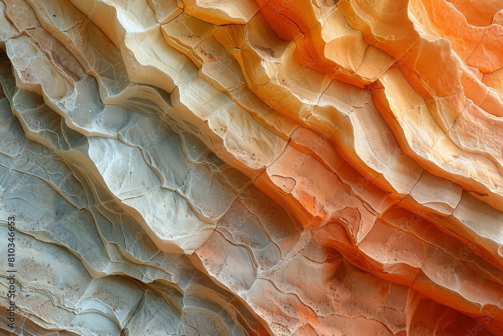 Poster this image captures the intricate patterns and vibrant palette of a geological layered rock formatio