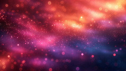 Vibrant pink and blue bokeh lights with glowing particles background. Festive and dreamy atmosphere concept, 8k Wallpaper High-resolution digital art.