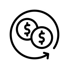 return on investment line icon