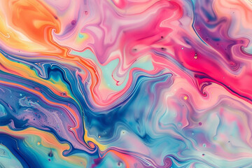 Animated moving colorful round liquid marble abstract background. Colorful marble liquid waves background. Exquisite fluid art 3D Abstract Design Colorful Colors marble video. 4K resolution