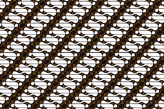 Parang batik from Java, Indonesia, can be used for pattern, presentation element, vector background