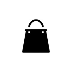 Shopping bag icon with simple and modern design on white background 