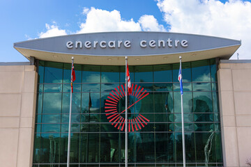 Naklejka premium Enercare centre Exhibition halls in Toronto - TORONTO, CANADA NORTH AMERICA - APRIL 18, 2024