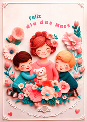 Mother´s Day card - flowered