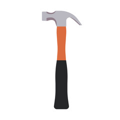 Claw Hammer for Construction and Woodwork, Vector Flat Illustration Design