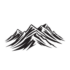 Mountain line in cartoon, doodle style . Image for t-shirt, web, mobile apps and ui. Isolated 2d vector illustration in logo, icon, sketch style, Eps 10, black and white. AI Generative