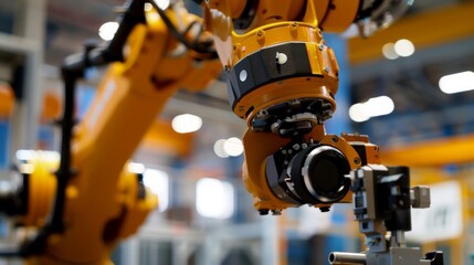 A close-up of the robotic arm's camera. The camera is used to identify the items being picked up. The camera is also used to ensure that the items are being placed correctly.