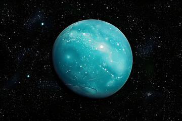 The Mesmerizing Beauty and Intriguing Mysteries: A Close View of the Planet Uranus and It's Moons in Deep Space