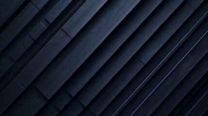 Obraz premium Dark blue background with diagonal lines, representing the geometric shape of paper. 