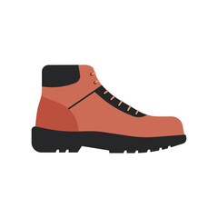Worker Shoes for Construction and Mechanic Jobs, Safety Gear, Vector Flat Illustration Design