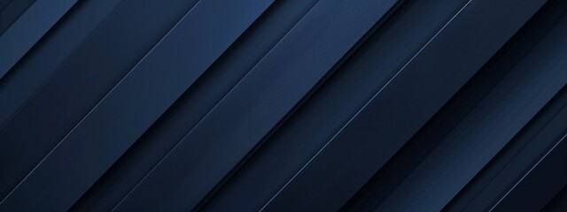 Obraz premium Dark blue background with diagonal lines, representing the geometric shape of paper. 