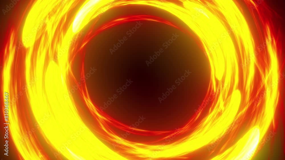 Poster bright circle fire. computer generated 3d render