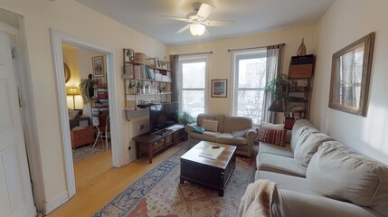 The rooms in the apartment.