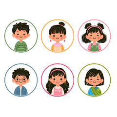 6 hand-drawn Emblem children's illustrations, suitable to complement educational and teacher content