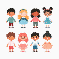 8 hand-drawn children's illustrations, suitable to complement educational and teacher content