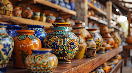 traditional Mexican Pots and earthenware pots.