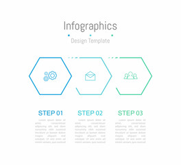 Infographic 3 options design elements for your business data. Vector Illustration.