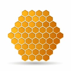 Description Honeycomb bee icon isolated on a white background, sleek and modern design, Ai Generated