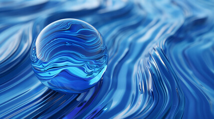 beautiful relaxing wallpaper blue sphere, abstract background for business presentation or banner 