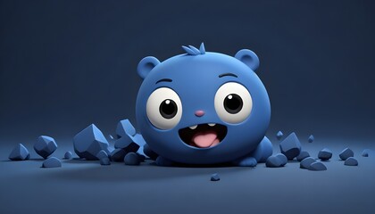 Clear Plain Shiny Warm Soft Vintage Bokeh Cloudy Wave Like Geometric Blue Background or Texture