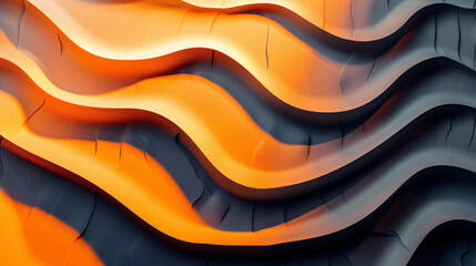 Stylish, multicolored, curving wave background.