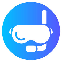diving goggles gradient icon