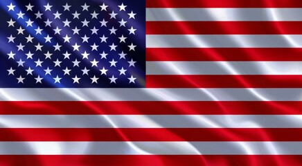 Fototapeta premium An American flag backdrop with a subtle gradient effect, Ai Generated.