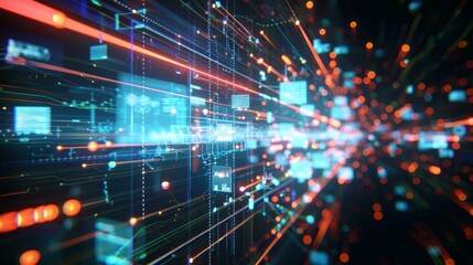 Multilayered digital interface enhances spatial data visualization, Ai Generated.