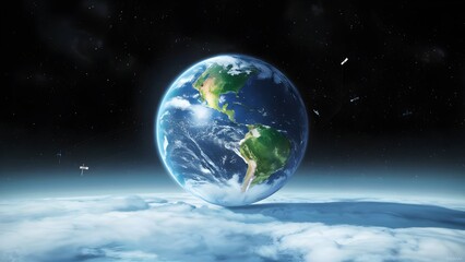 Fototapeta premium The breathtaking view of Earth from space