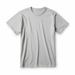 Gray Tshirt front mockup, design template on white, Ai Generated