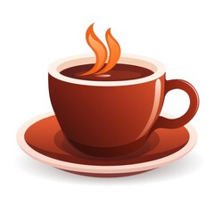 Obraz premium Steaming cup of hot coffee icon, perfect for a cozy design, Ai Generated