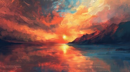 Artwork evoking the feel of cozy sunlight on your skin, Ai Generated