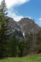 Beautiful mountain scenery. Mountains against the sky. 
