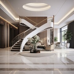 Ascending Elegance The Staircase's Role in Villa Interior Design.