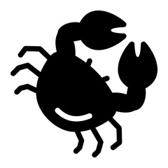 crab glyph icon