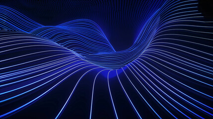 Motion of light and neon wallpaper portrayed in three dimensions.