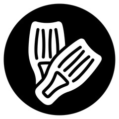 Fototapeta premium flippers glyph icon