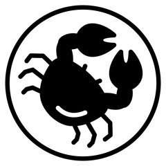 crab glyph icon