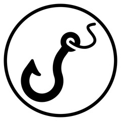 hook glyph icon