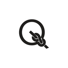 Letter Q Rope logo icon vector template